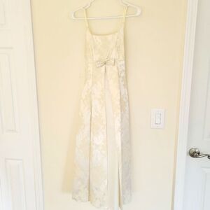 Vintage Sweet Kids girls champagne flower girl bridal gown dress